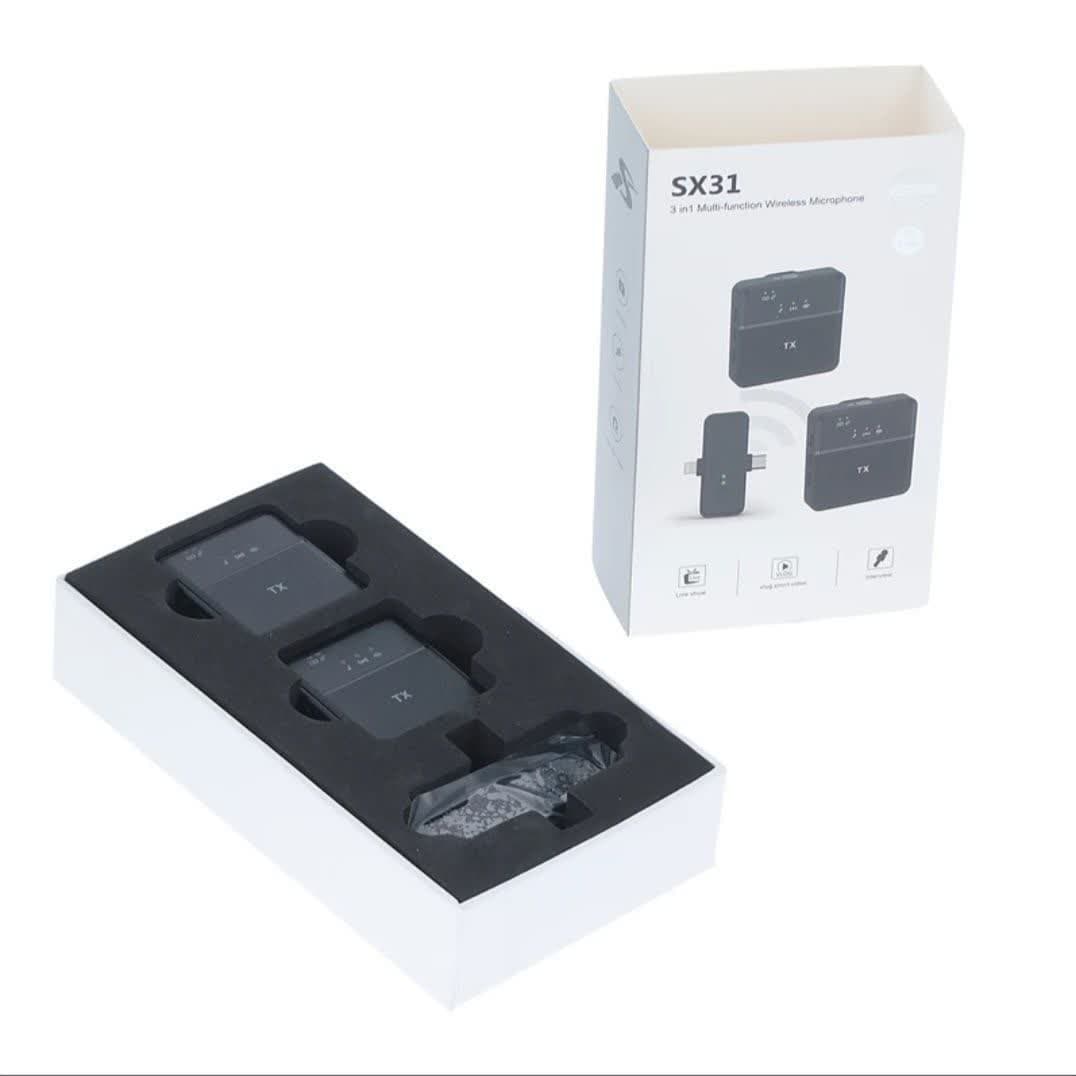 میکروفن یقه ای مدل SX31 dual 3in1 Multi-Function